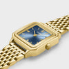 Cluse Gracieuse Petite Double Strap Watch, Gold & Kyanite Blue