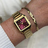 Cluse Gracieuse Petite Watch & Bracelet Set, Burgundy & Gold