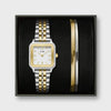 Cluse Gracieuse Petite Watch & Double Snake Bracelet Gift Set, Silver & Gold