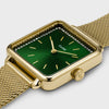 Cluse La Tétragone Watch, Gold & Green