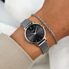 Cluse Ladies Boho Chic Watch & Bracelet Giftbox, Silver