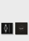 Cluse Ladies Boho Chic Watch & Bracelet Giftbox, Silver