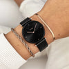 Cluse Ladie’s Triomphe Mesh Strap Watch, Black