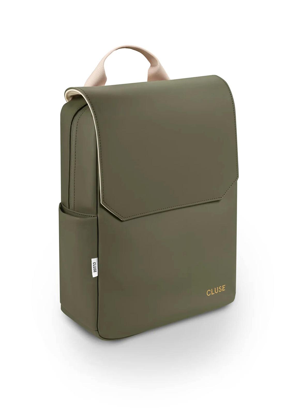 Cluse Le Nuitée Petite Backpack, Dark Green & Beige - McElhinneys