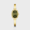 Cluse L'Ovale Watch, Gold & Olive Green