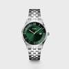 Cluse Men’s Aravis 3 Hand Watch, Silver & Green