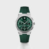 Cluse Men’s Vigoureux Chrono Silicone Watch, Green & Silver