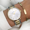 Cluse Minuit Watch & Bracelet, Silver & Gold