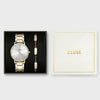 Cluse Minuit Watch & Bracelet, Silver & Gold