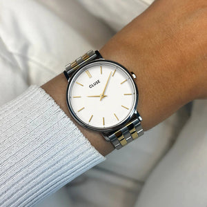 Cluse Pavane Petite 2 Watch, Silver & Gold