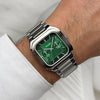 Cluse Men’s Quadrus Multifunction Watch, Silver & Green