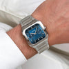 Cluse Men’s Quadrus Multifunction Watch, Silver & Midnight Blue