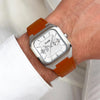 Cluse Men’s Quadrus Multifunction Watch, Silver & Brown