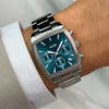 Cluse Quartaut Chrono Watch, Silver & Blue