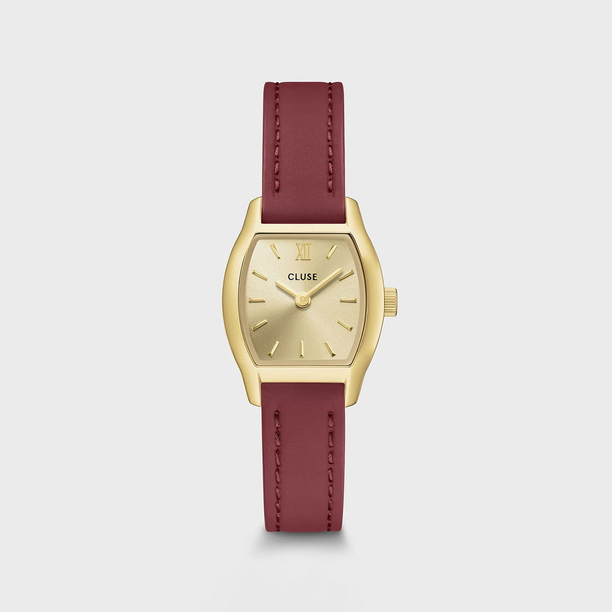 Cluse Tonnette Mini Watch, Gold & Red