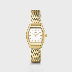 Cluse Tonnette Mini Watch, Gold & White