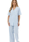 Marlon Stripe Seersucker Pyjama Set, Blue