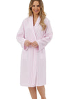 Marlon Stripe Seersucker Long Sleeve Dressing Gown, Pink
