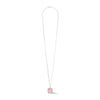 Coeur De Lion Amulet Square Rose Quartz Necklace, Silver
