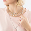 Coeur De Lion Classic Romantic Cubes & Pearls Necklace, Multi