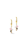 Coeur de Lion Dancing Crystals Earrings, Gold & Light Rose
