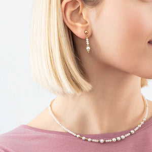 Coeur De Lion Little Twinkle Pearl Mix Earrings, White & Gold