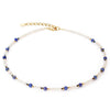 Coeur de Lion Flow Freshwater Pearl & Sodalite Necklace, Gold