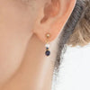 Coeur de Lion Flow Freshwater Pearls & Sodalite Earrings, Gold