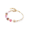 Coeur De Lion GeoCube Fusion Precious Pearl Bracelet, Gold & Pink