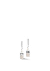 Coeur de Lion GeoCube Fusion Precious Pearl Earrings, Silver & Grey