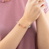 Coeur De Lion GeoCube Iconic Bracelet, Aqua & Apricot