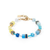 Coeur De Lion GeoCube Iconic Bracelet, Yellow & Turquoise