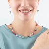 Coeur De Lion GeoCube Iconic Earrings, Green & Pink