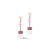 Coeur De Lion GeoCube Iconic Nature Earrings, Pink & White