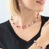 Coeur De Lion GeoCube Iconic Nature Necklace, Pink & White