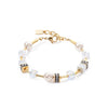 Coeur De Lion GeoCube Iconic Pearl Mix Bracelet, Gold & White