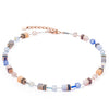 Coeur De Lion GeoCube Iconic Precious Necklace, Light Blue Multi