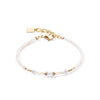 Coeur De Lion GeoCube Little Twinkle Pearl Mix Bracelet, Gold & White