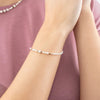 Coeur De Lion GeoCube Little Twinkle Pearl Mix Bracelet, Gold & White