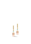 Coeur de Lion GeoCube Precious Fusion Earrings, Gold & Pastel