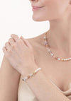 Coeur De Lion GeoCube Precious Fusion Pearls Bracelet, Gold & Pastel