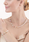 Coeur de Lion GeoCube Precious Fusion Pearls Necklace, Gold