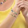 Coeur De Lion Green Crystal Small Bangle, Gold