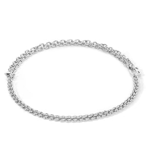 Coeur De Lion Mesh Chain Necklace, Silver