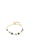 Coeur De Lion Mysterious Cubes & Pearls Bracelet, Gold & Black