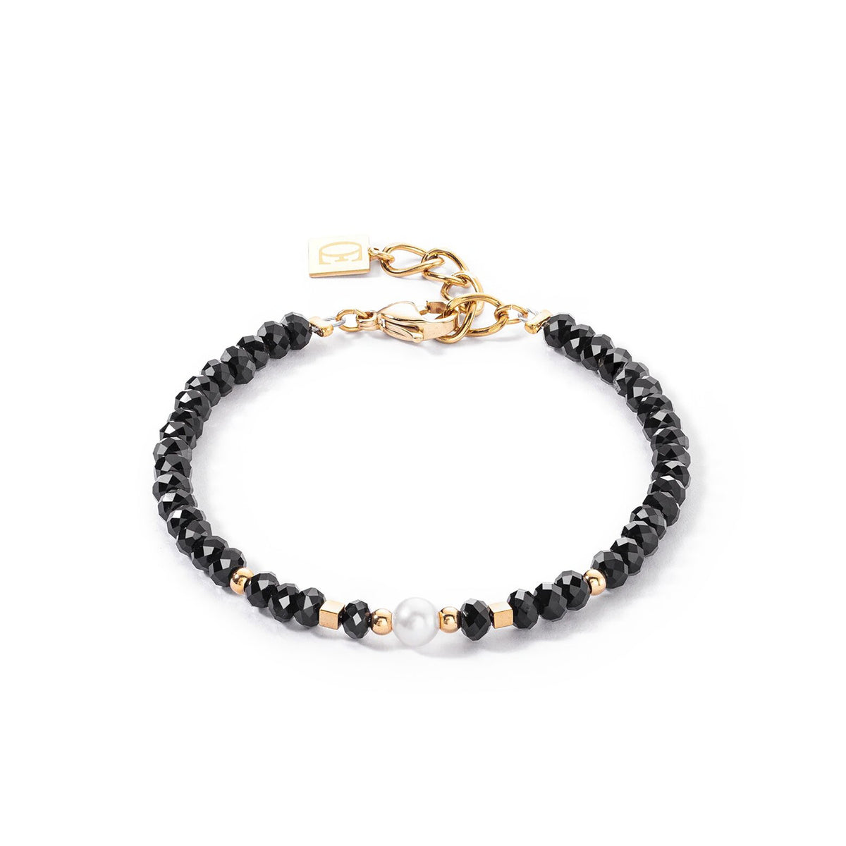 Coeur De Lion Mystic Pearl Bracelet, Gold & Black