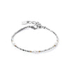 Coeur De Lion Orbit Freshwater Pearl Bracelet, Silver