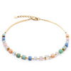 Coeur De Lion Precious Classic Cubes Necklace, Multi