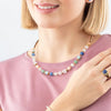 Coeur De Lion Precious Classic Cubes Necklace, Multi