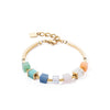 Coeur De Lion Precious Statement Cubes Bracelet, Gold Multi